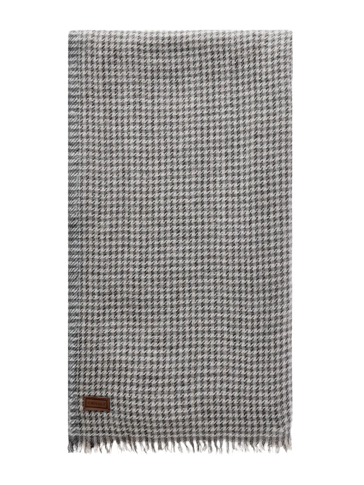 Frayed Houndstooth Wool and Cashmere-Blend Scarf - Men