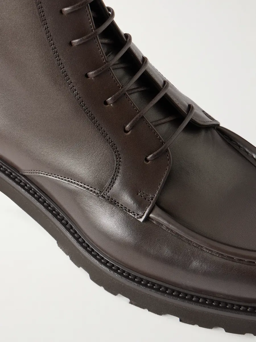 Canali Leather Lace-Up Boots - Men | Thumbnail 5 Canali Leather Lace-Up Boots - Men | Thumbnail 5