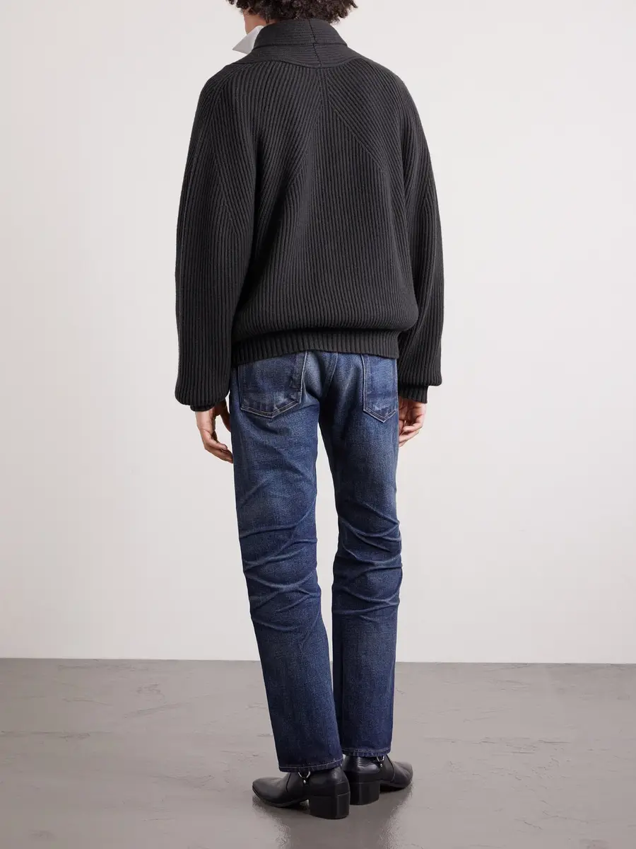 Tom Ford Double-Breasted Ribbed Cashmere and Wool-Blend Cardigan - Men | Thumbnail 4 Tom Ford Double-Breasted Ribbed Cashmere and Wool-Blend Cardigan - Men | Thumbnail 4