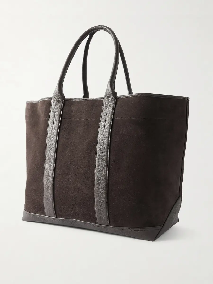Tom Ford Leather-Trimmed Suede Weekend Bag - Men | Thumbnail 4 Tom Ford Leather-Trimmed Suede Weekend Bag - Men | Thumbnail 4