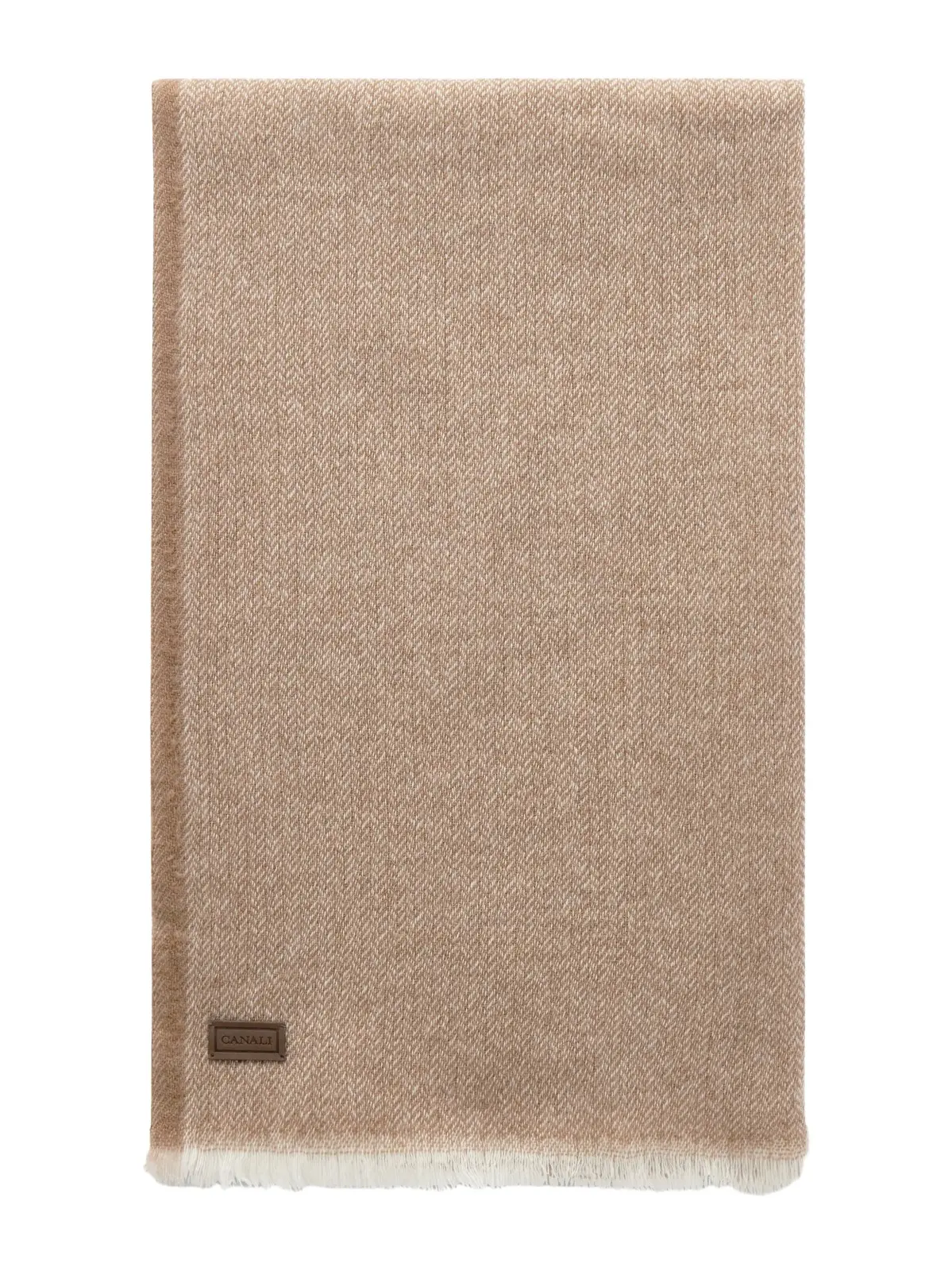 Canali Frayed Herringbone Wool and Cashmere-Blend Scarf - Men