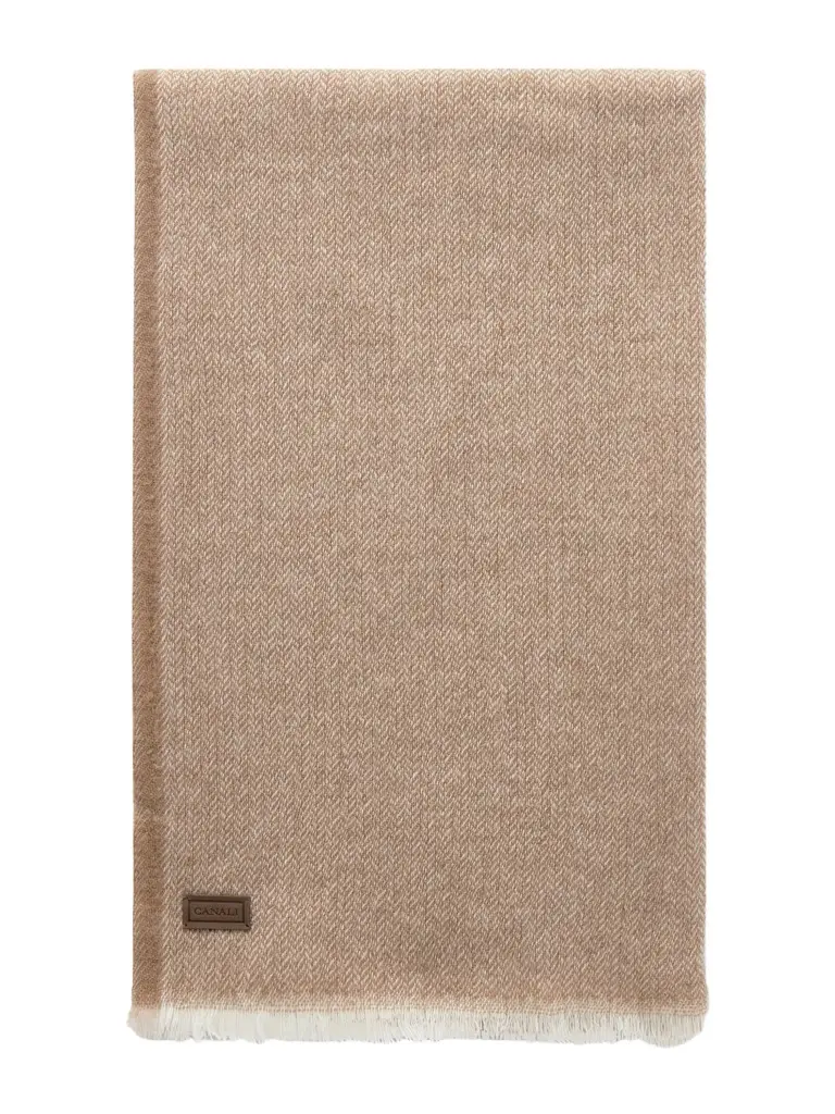 Canali Frayed Herringbone Wool and Cashmere-Blend Scarf - Men | Image 1 Canali Frayed Herringbone Wool and Cashmere-Blend Scarf - Men | Image 1