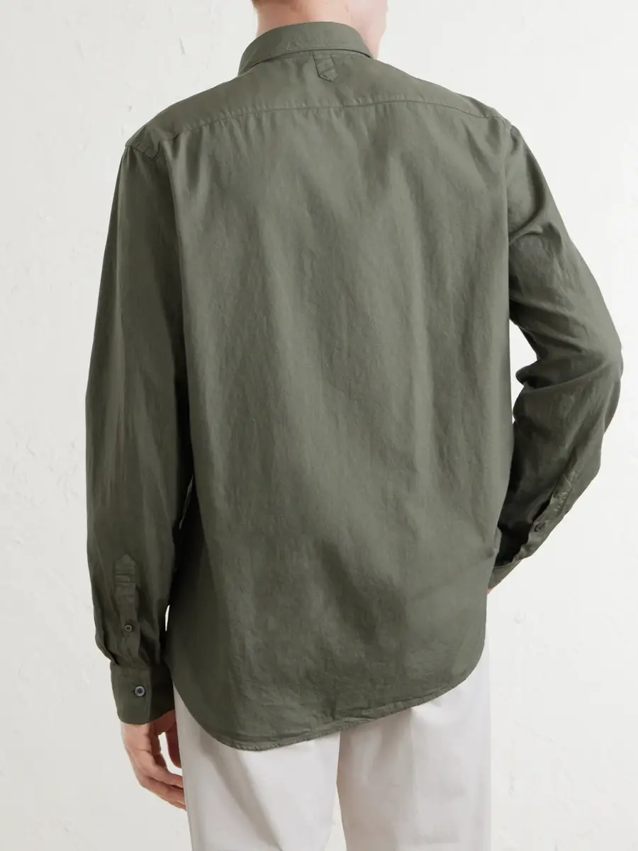 Canali Cotton-Poplin Shirt - Men | Thumbnail 4 Canali Cotton-Poplin Shirt - Men | Thumbnail 4
