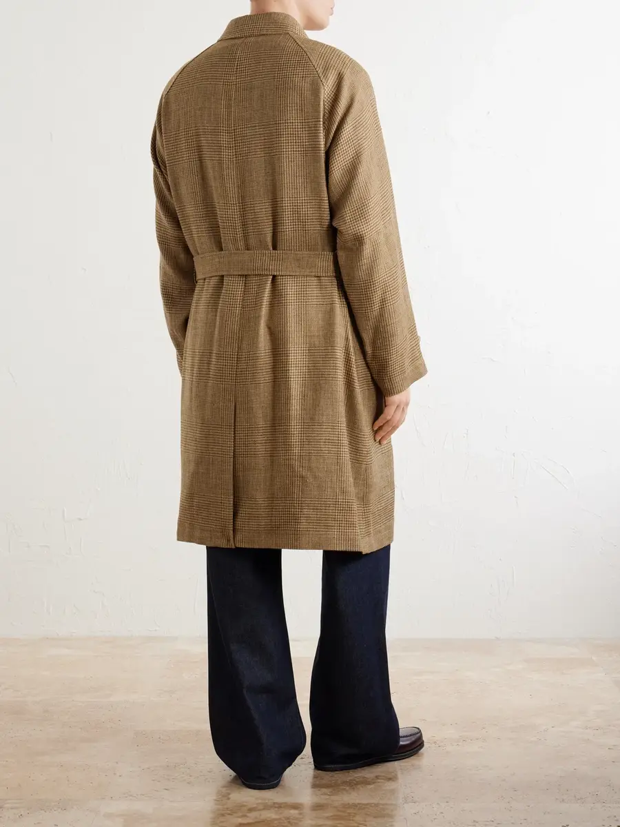 Polo Ralph Lauren Houndstooth Wool, Silk and Linen-Blend Coat - Men | Thumbnail 4 Polo Ralph Lauren Houndstooth Wool, Silk and Linen-Blend Coat - Men | Thumbnail 4