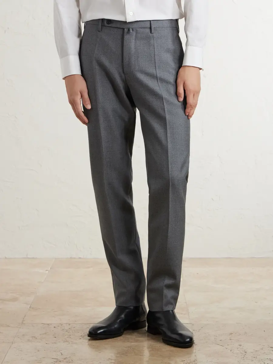 Slowear Incotex Straight-leg Wool-Canvas Trousers - Men | Thumbnail 3