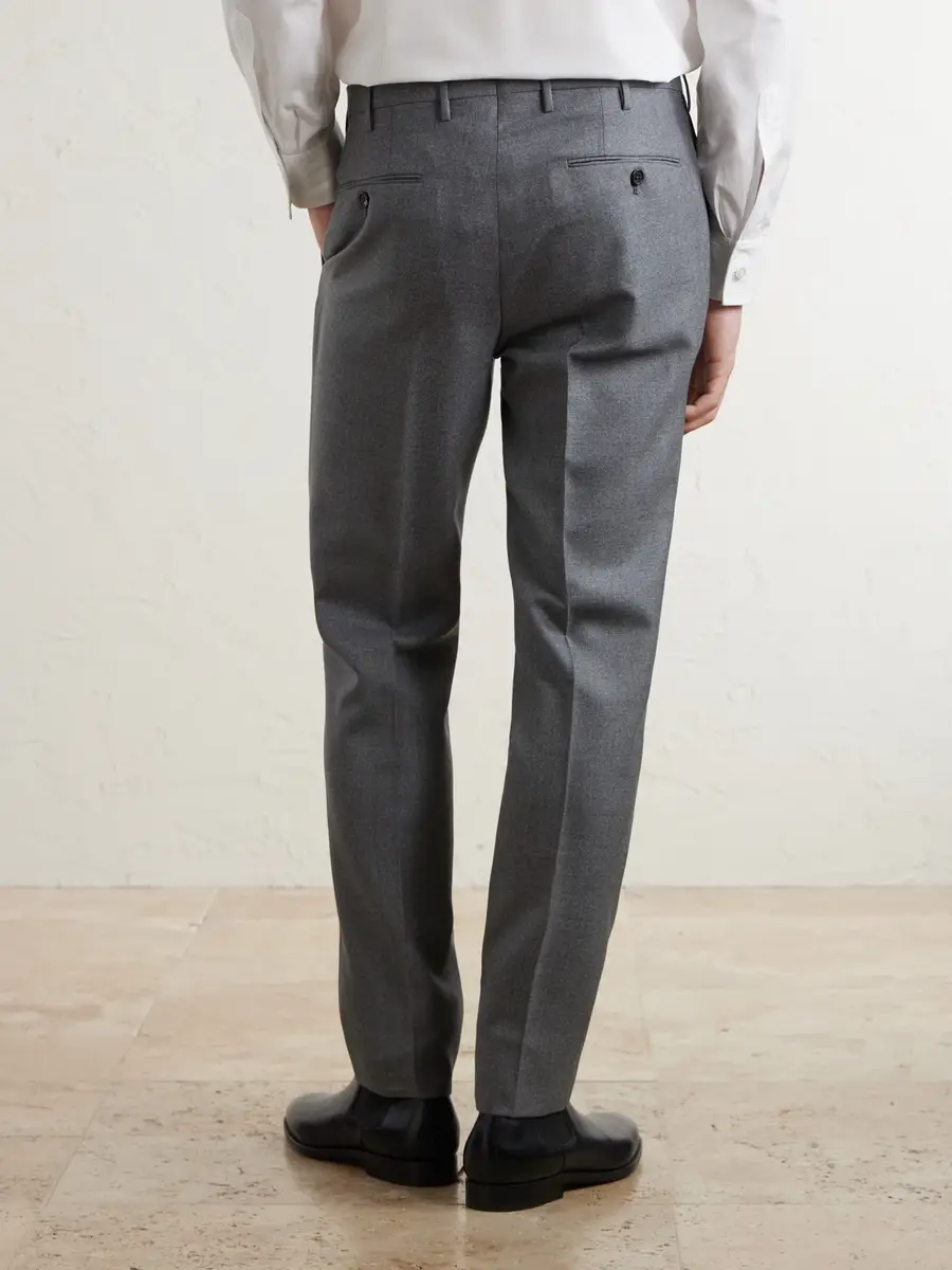 Slowear Incotex Straight-leg Wool-Canvas Trousers - Men | Thumbnail 4