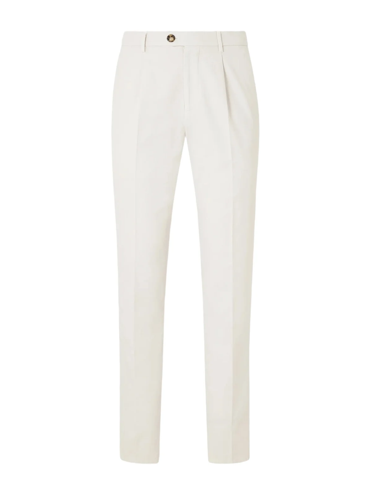 Straight-Leg Pleated Cotton-Twill Trousers - Men Straight-Leg Pleated Cotton-Twill Trousers - Men