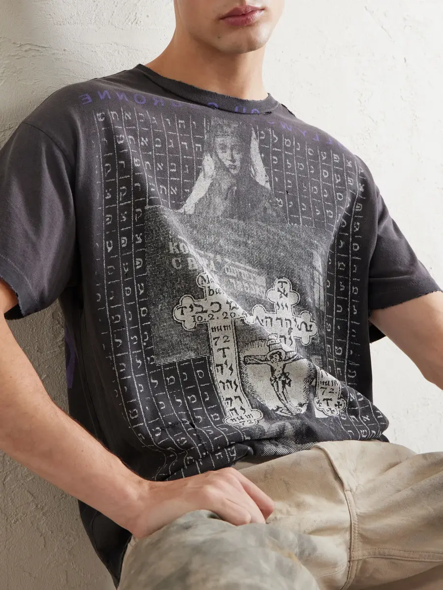 Enfants Riches Déprimés Hollywood Couronne Distressed Printed Cotton-Jersey T-Shirt - Men | Thumbnail 5 Enfants Riches Déprimés Hollywood Couronne Distressed Printed Cotton-Jersey T-Shirt - Men | Thumbnail 5