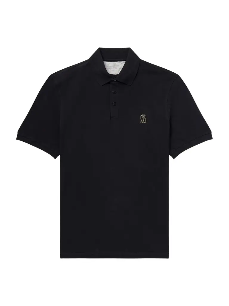 Brunello Cucinelli Logo-Print Cotton-Piqué Polo Shirt - Men | Image 1 Brunello Cucinelli Logo-Print Cotton-Piqué Polo Shirt - Men | Image 1