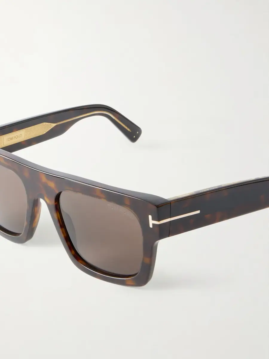 Tom Ford Square-Frame Tortoiseshell Acetate Sunglasses - Men | Thumbnail 3