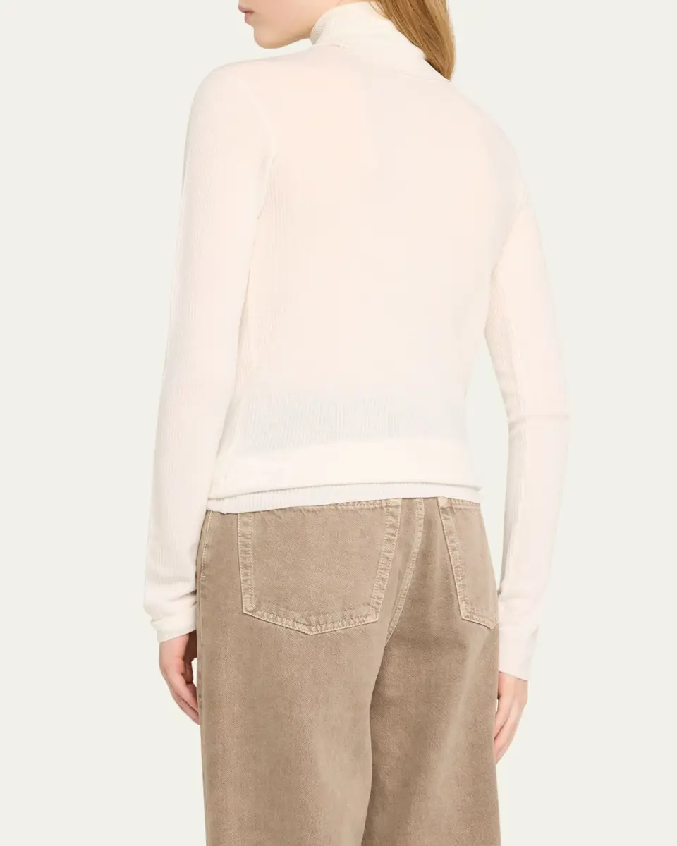 Loro Piana Taupo Ribbed Wool Turtleneck | Thumbnail 3