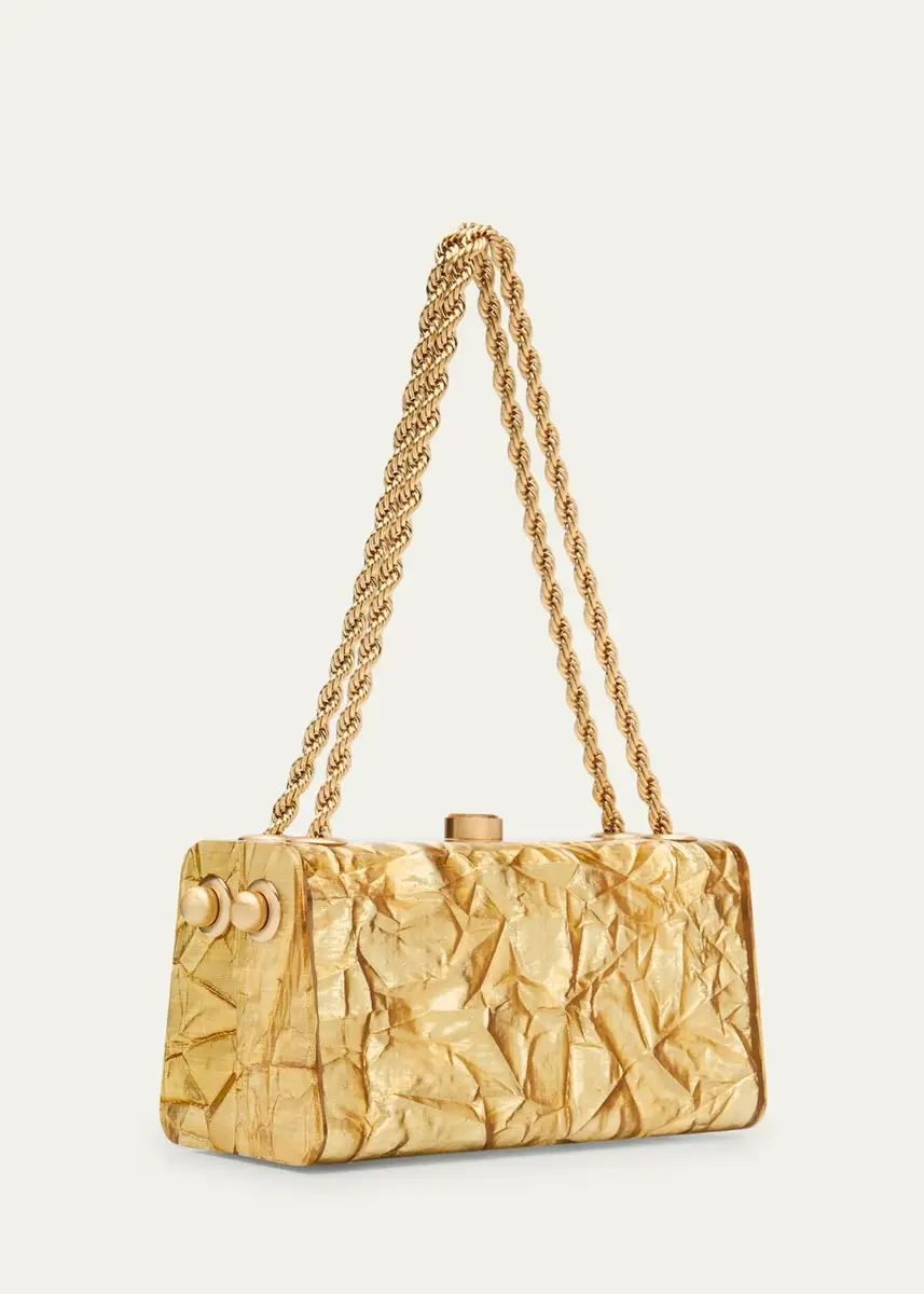 Cult Gaia Hajar Crinkled Acrylic Chain Shoulder Bag | Thumbnail 3