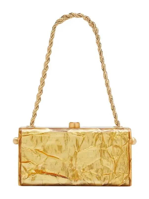 Cult Gaia Hajar Crinkled Acrylic Chain Shoulder Bag
