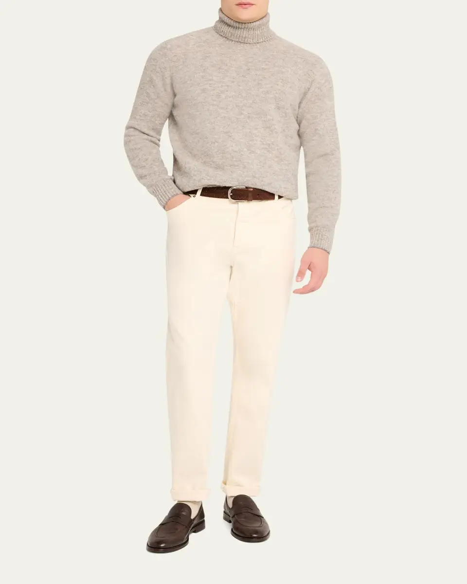 Brunello Cucinelli Men's Alpaca Blend Turtleneck Sweater | Thumbnail 2