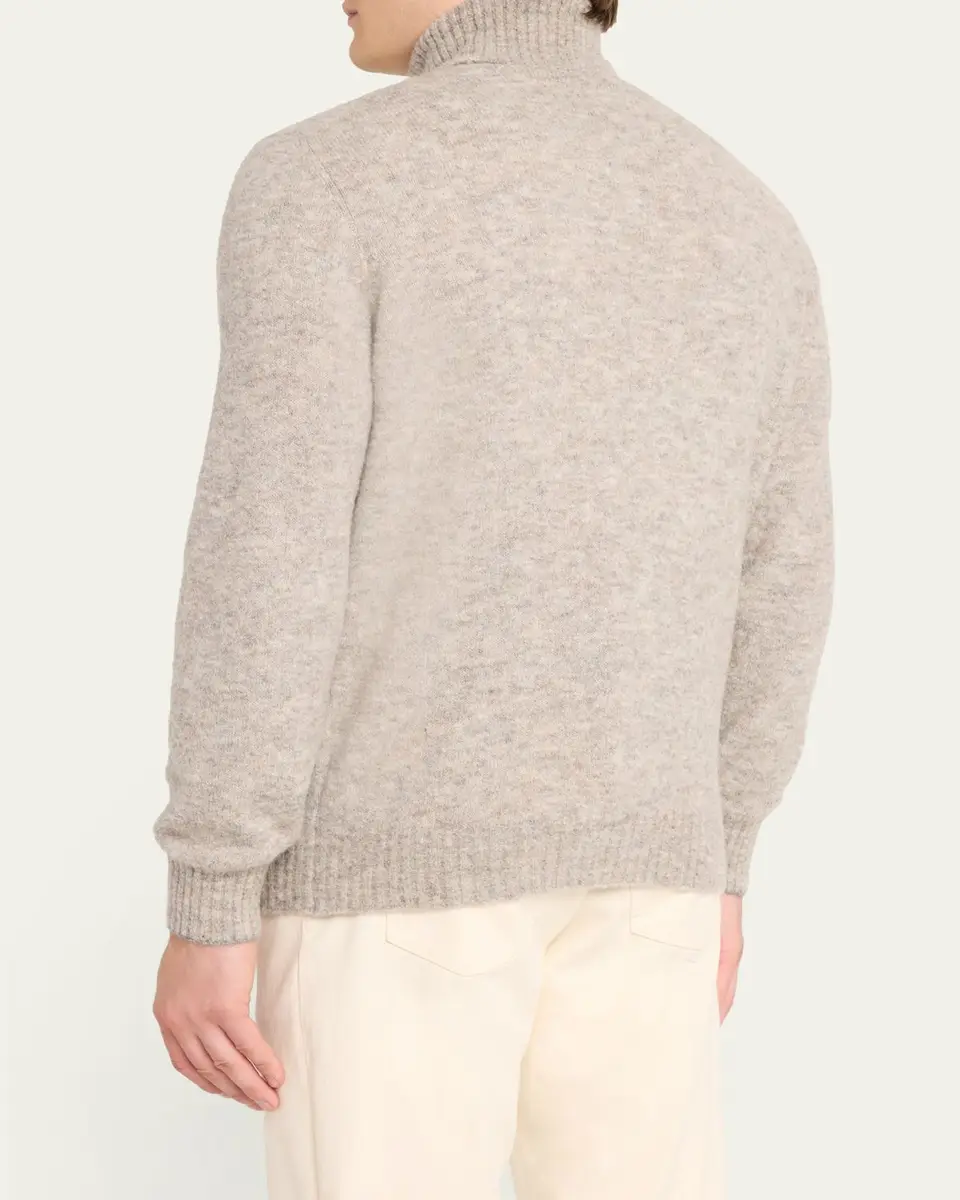 Brunello Cucinelli Men's Alpaca Blend Turtleneck Sweater | Thumbnail 3
