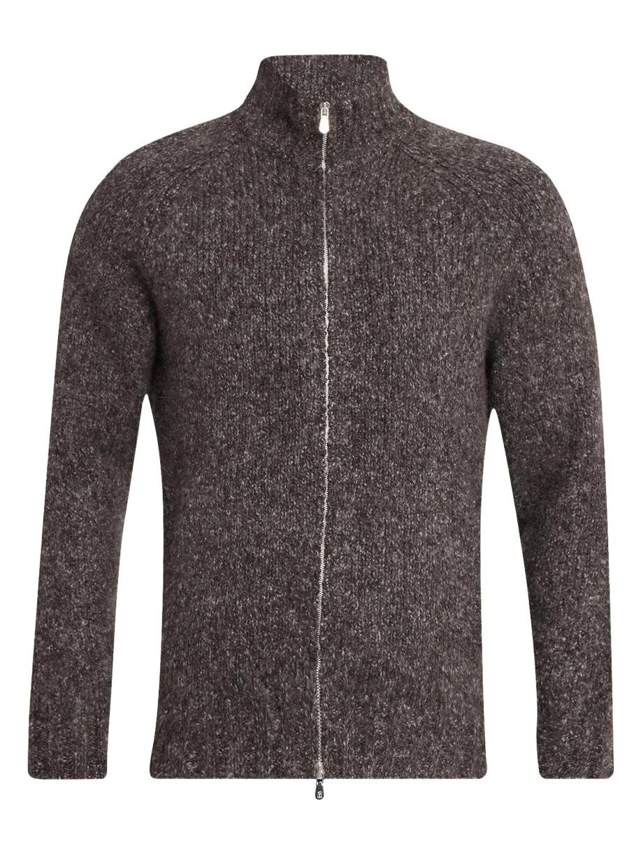 Men's Cashmere and Silk Melange Full-Zip Cardigan Men's Cashmere and Silk Melange Full-Zip Cardigan