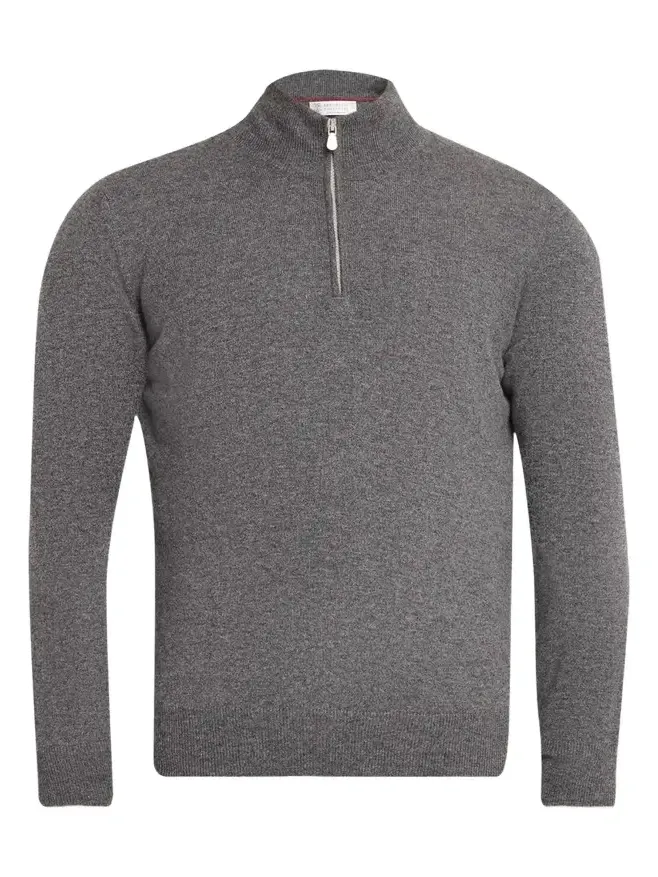 Men's Cashmere Quarter-Zip Sweater
