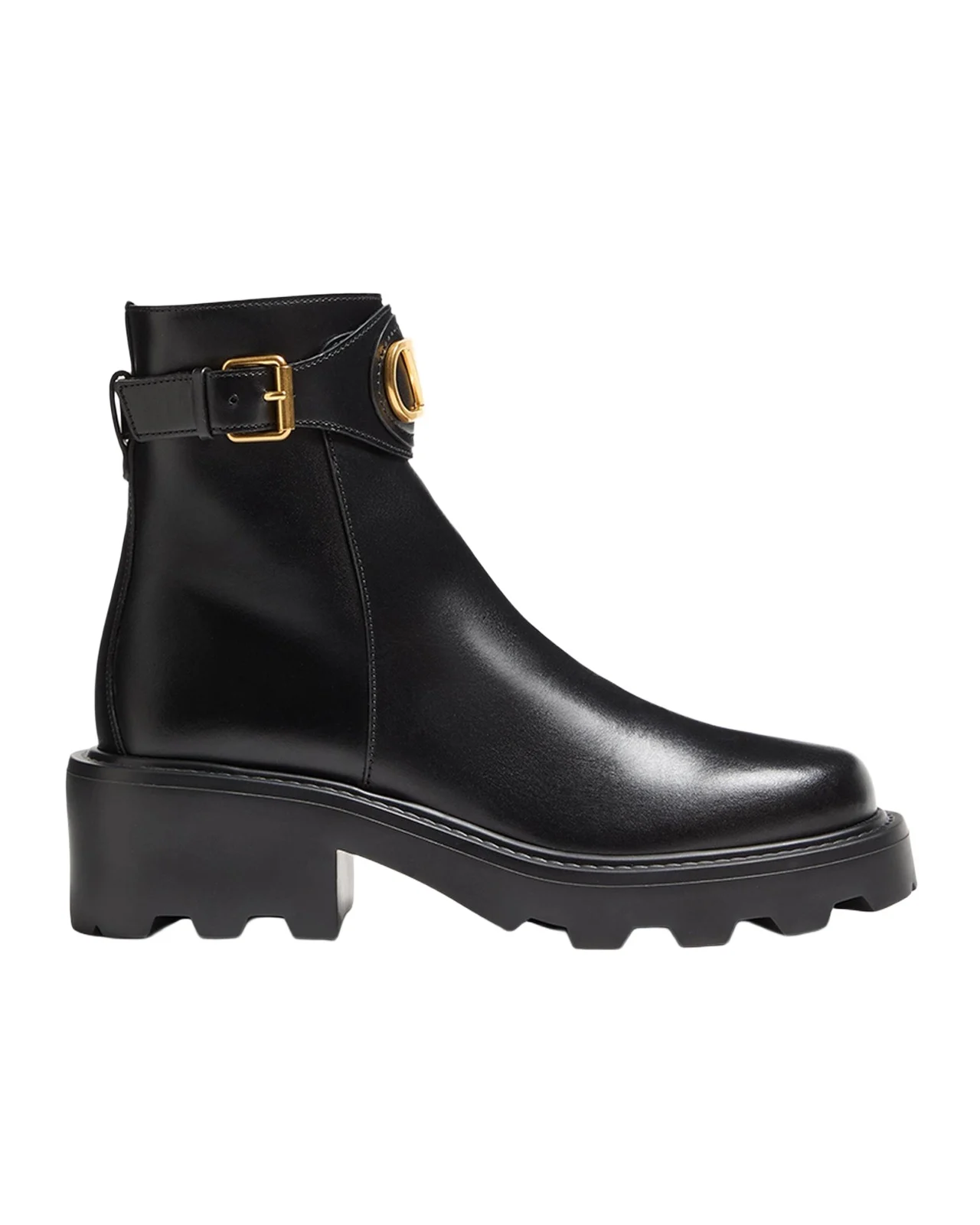 55mm VLogo Signature Chunky Leather Ankle Boots