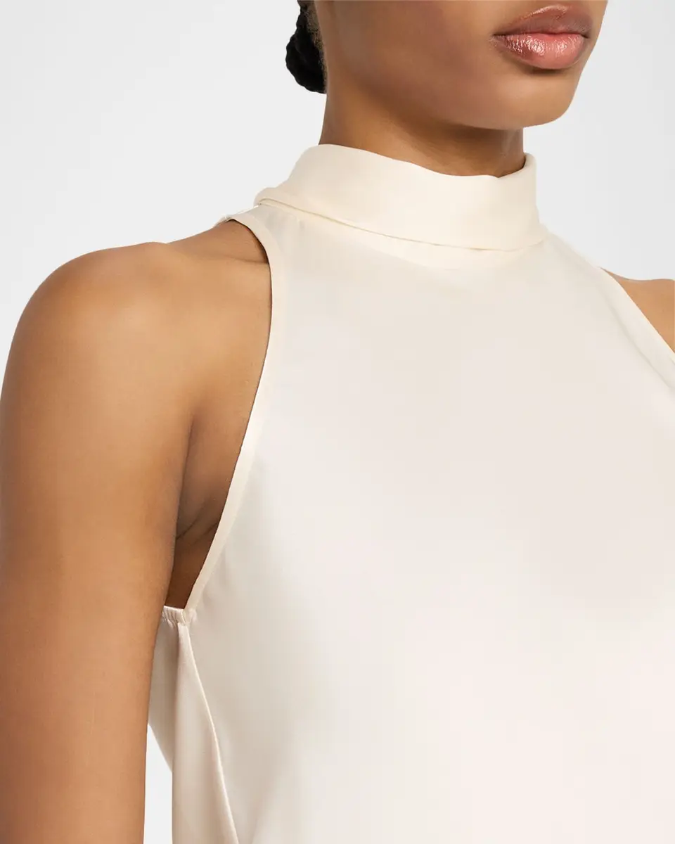 Brunello Cucinelli Asymmetric Sleeveless Silk Blouse | Thumbnail 5 Brunello Cucinelli Asymmetric Sleeveless Silk Blouse | Thumbnail 5