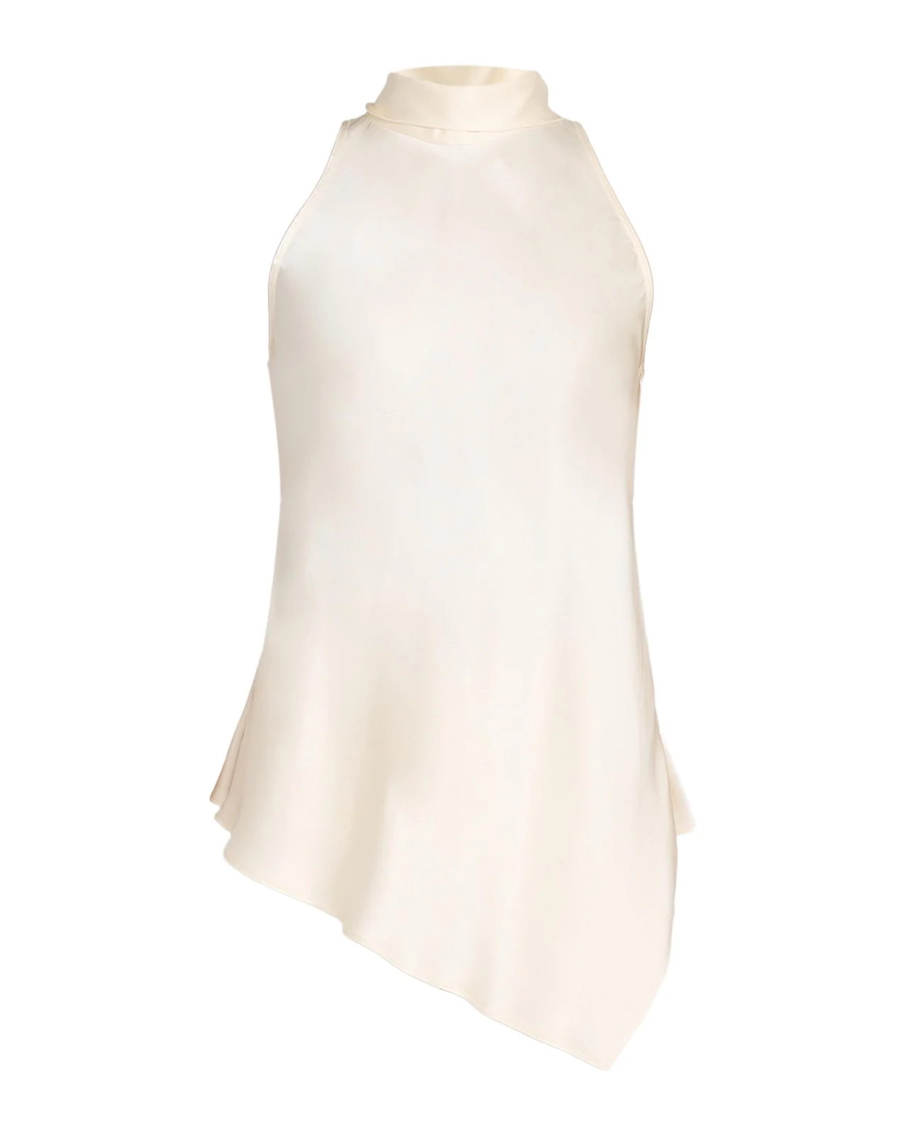 Asymmetric Sleeveless Silk Blouse Asymmetric Sleeveless Silk Blouse