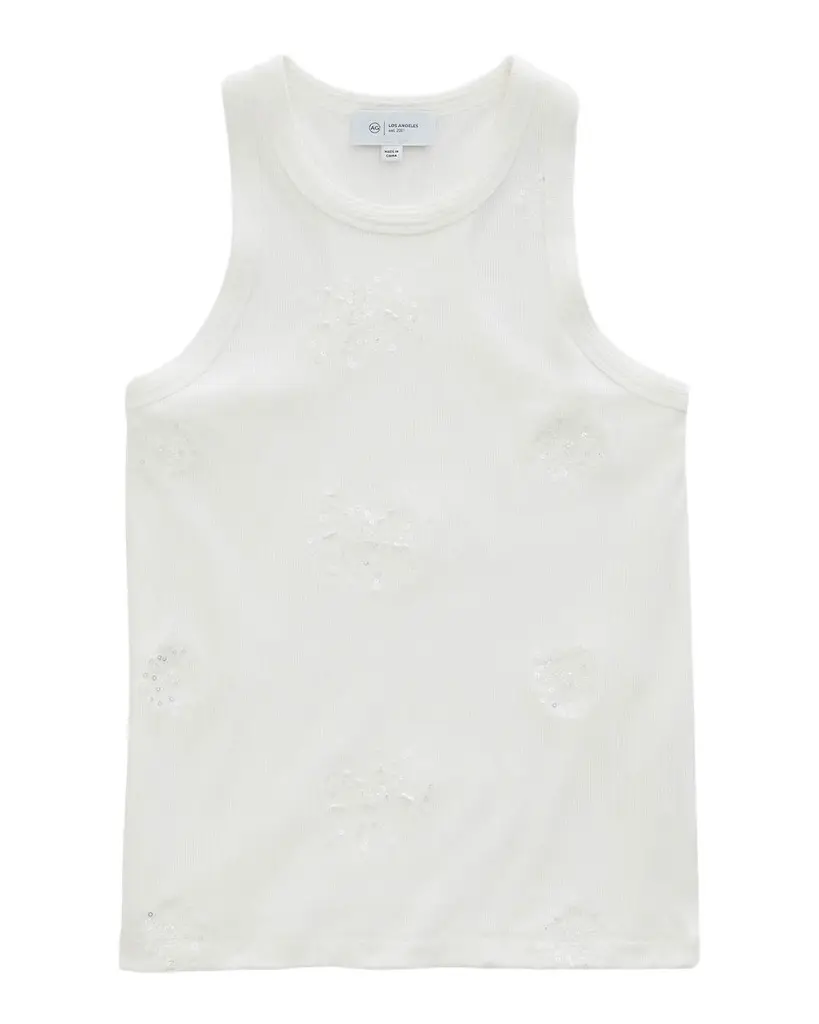 AG Jeans Embellished High-Neck Tank Top | Image 1 AG Jeans Embellished High-Neck Tank Top | Image 1
