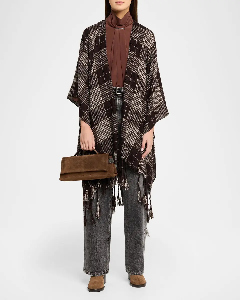 Brunello Cucinelli Essence Monili-Trim Suede Top-Handle Bag | Thumbnail 4 Brunello Cucinelli Essence Monili-Trim Suede Top-Handle Bag | Thumbnail 4
