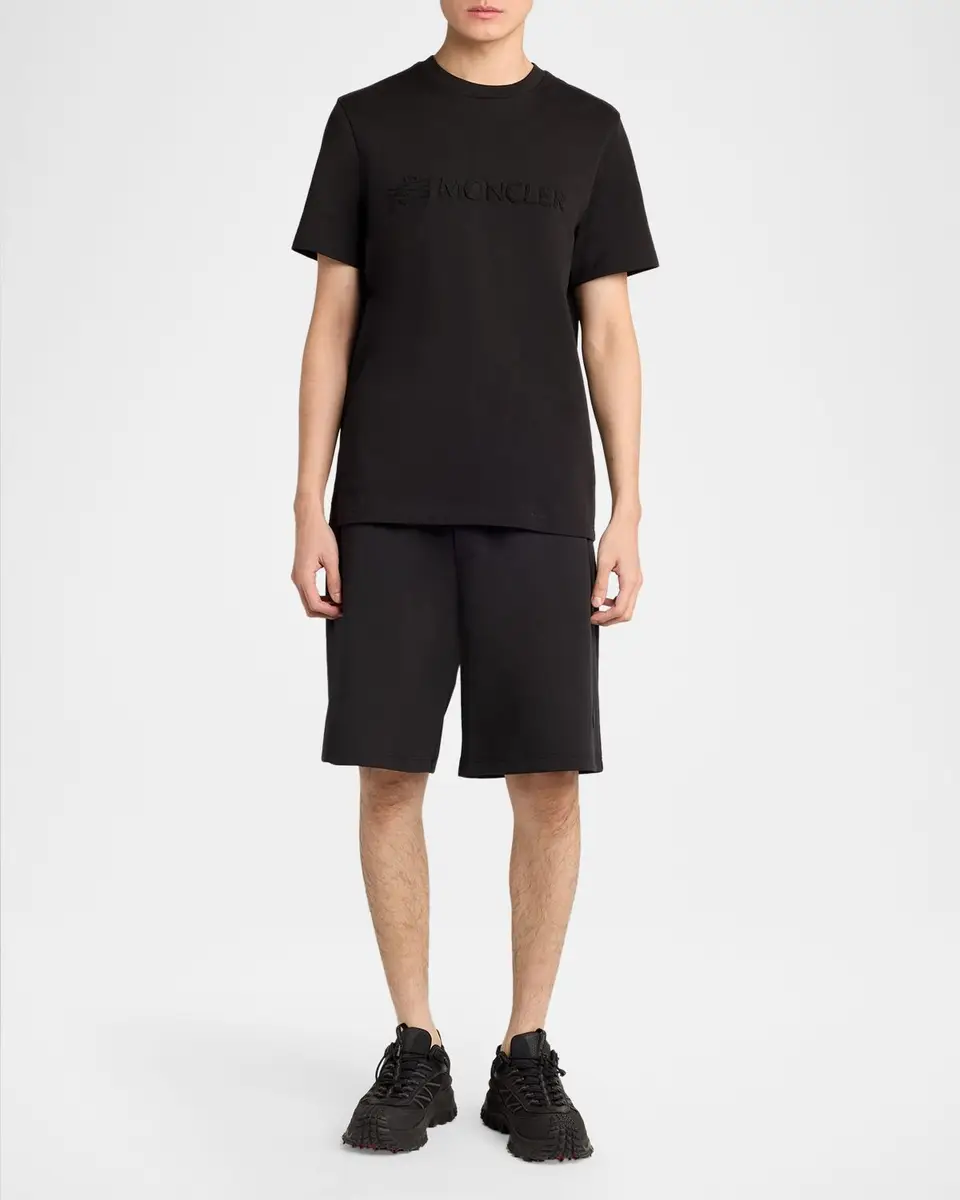 Moncler Men's Wide-Leg Stretch Cotton Shorts | Thumbnail 2 Moncler Men's Wide-Leg Stretch Cotton Shorts | Thumbnail 2