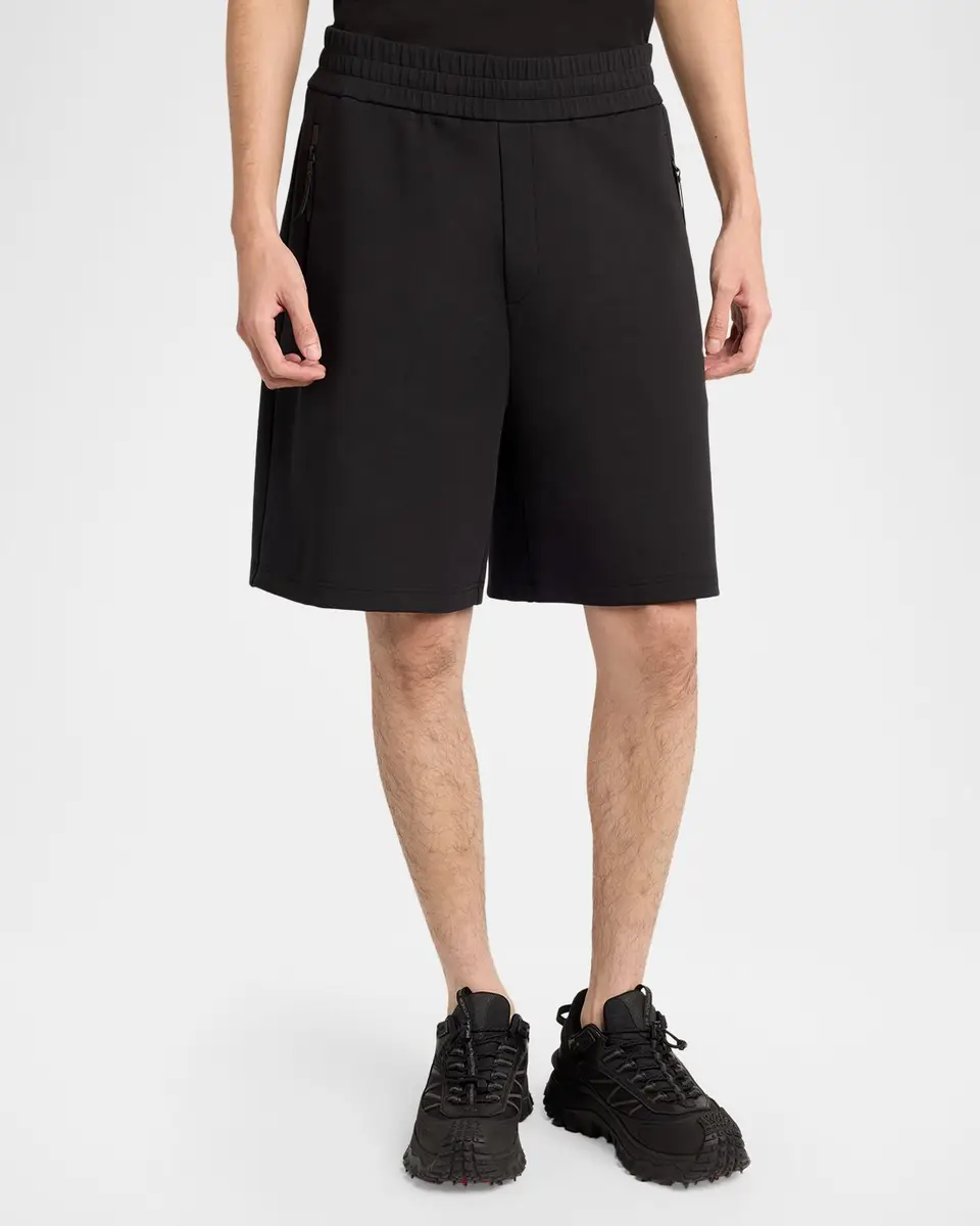 Moncler Men's Wide-Leg Stretch Cotton Shorts | Thumbnail 4 Moncler Men's Wide-Leg Stretch Cotton Shorts | Thumbnail 4