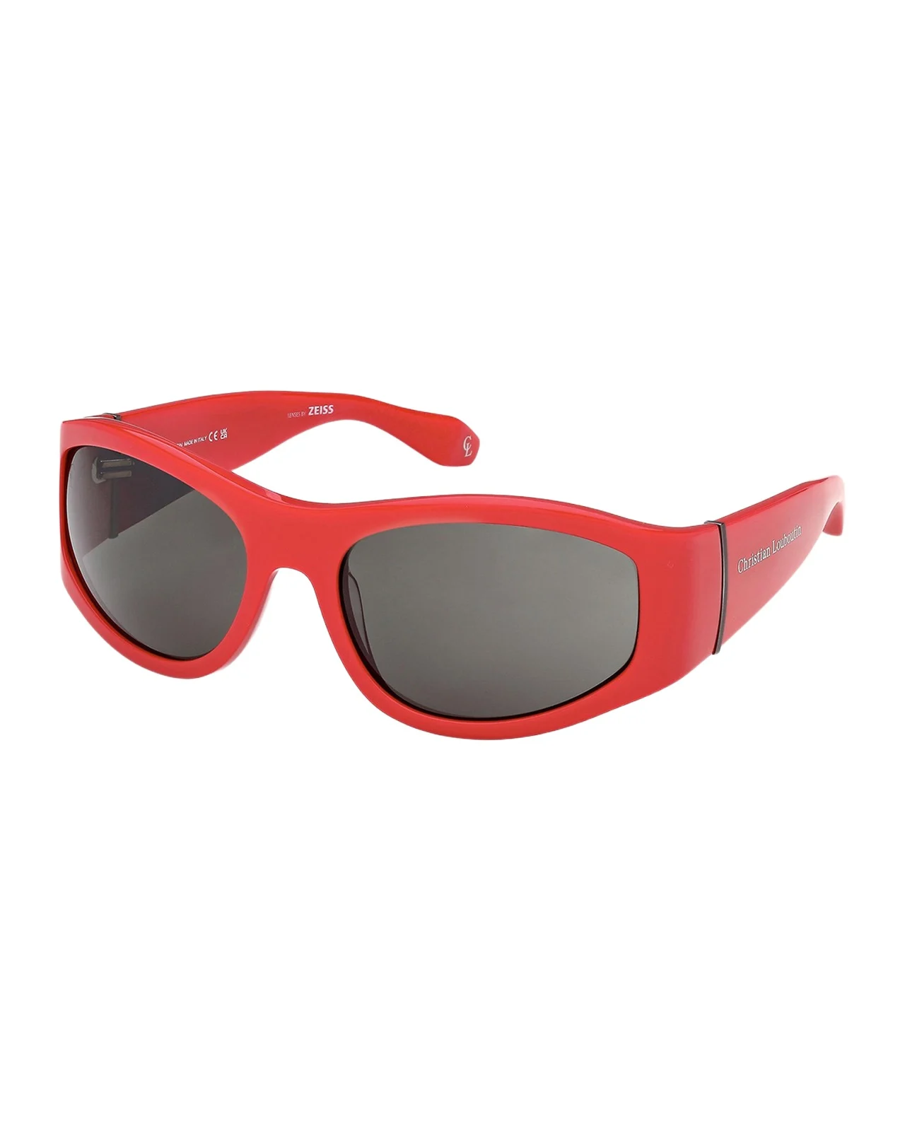 Men's Temple-Logo Acetate Rectangle Sunglasses