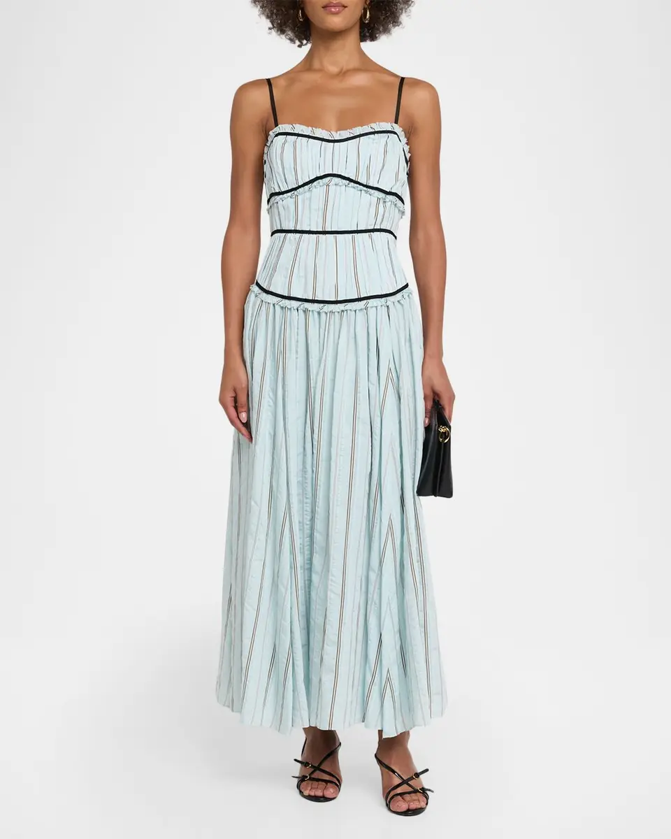 Cinq à Sept Celia Striped Maxi Dress | Thumbnail 2