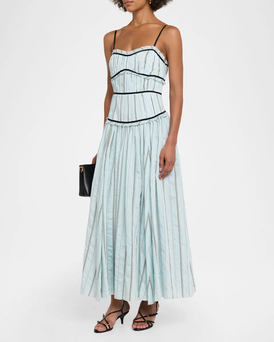 Cinq à Sept Celia Striped Maxi Dress | Thumbnail 4