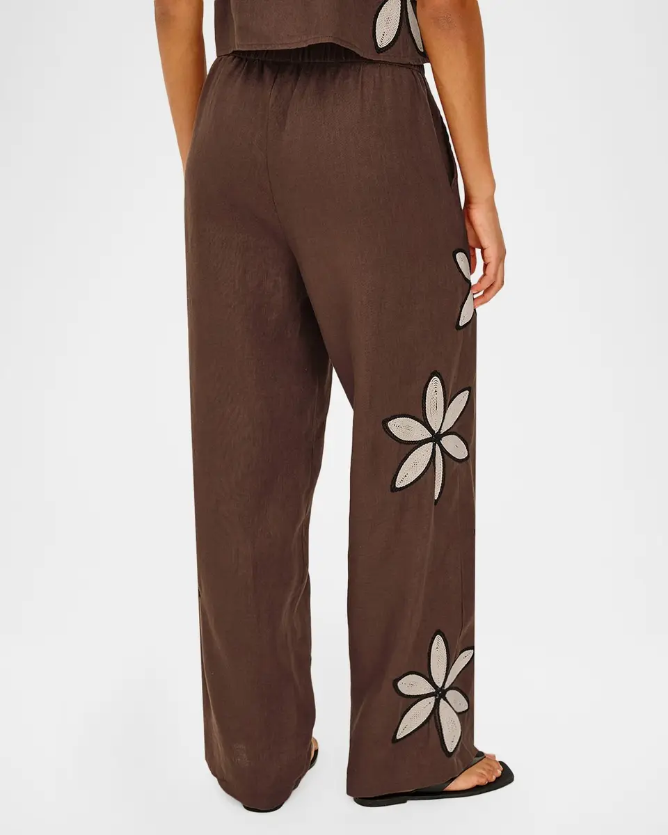 RAILS Emmie Embroidered Linen Pants | Thumbnail 3