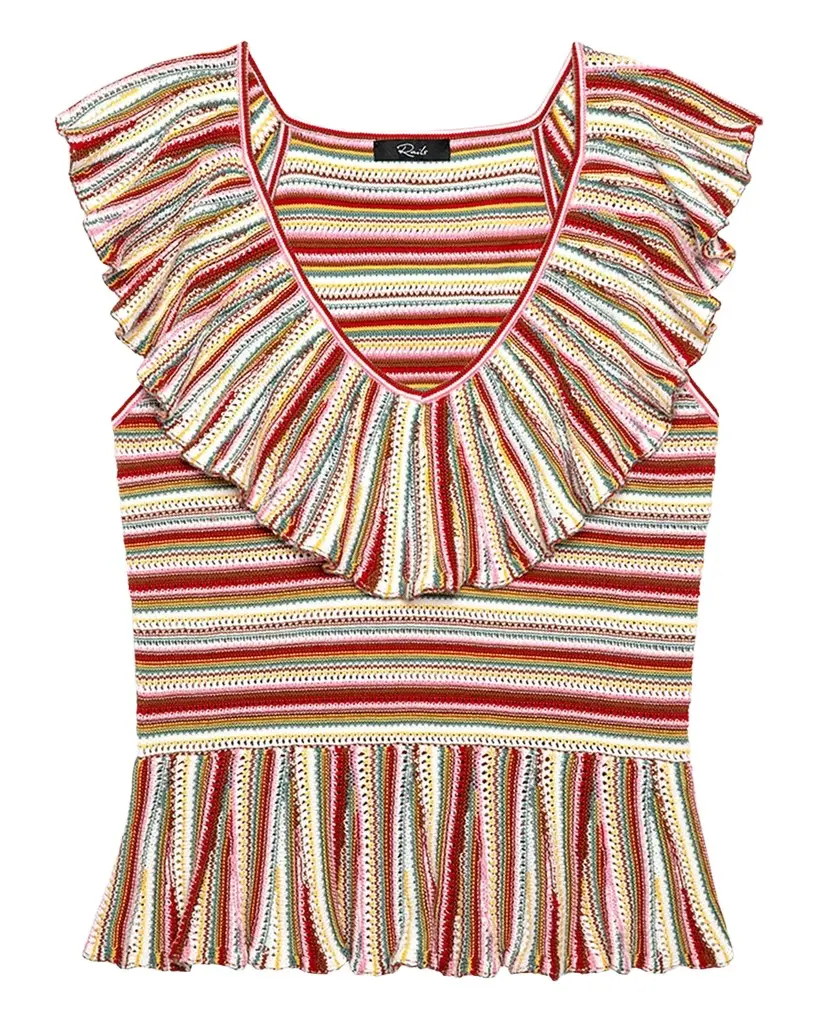 RAILS Carmelita Stripe Crochet Top | Image 1 RAILS Carmelita Stripe Crochet Top | Image 1