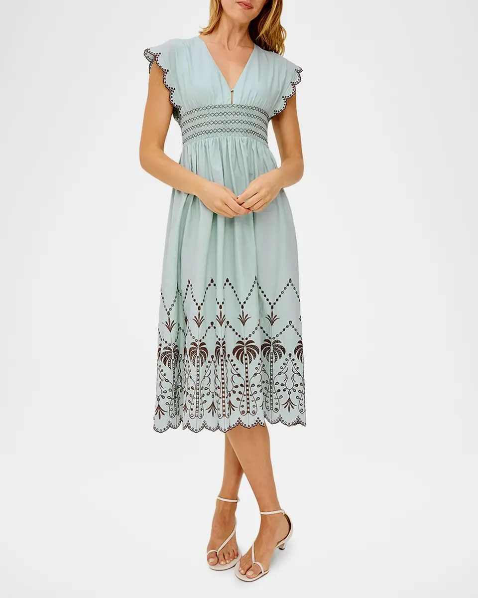 RAILS Roxanne Embroidered Cotton Midi Dress | Thumbnail 2 RAILS Roxanne Embroidered Cotton Midi Dress | Thumbnail 2