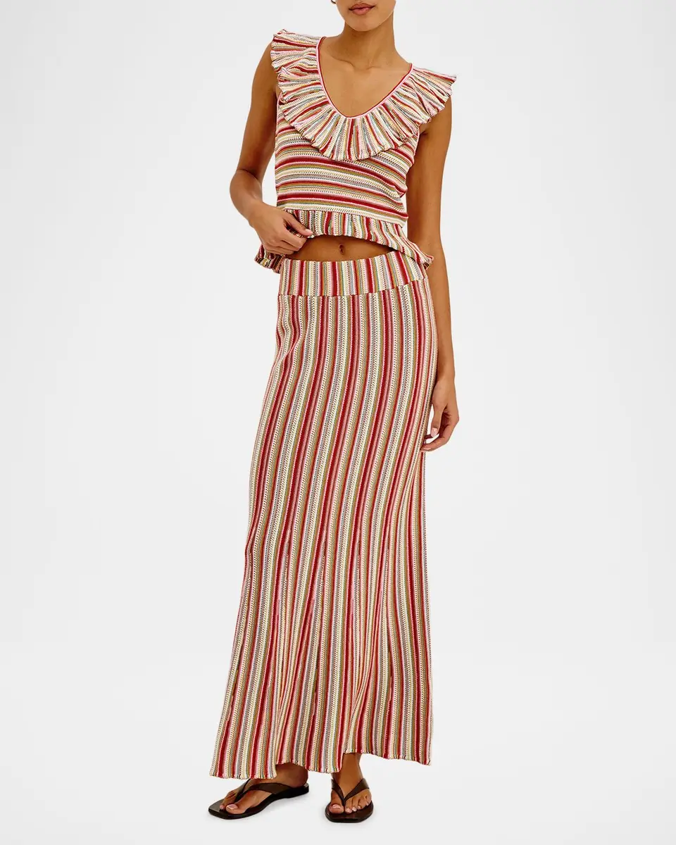 RAILS Nari Stripe Crochet Maxi Skirt | Thumbnail 2 RAILS Nari Stripe Crochet Maxi Skirt | Thumbnail 2
