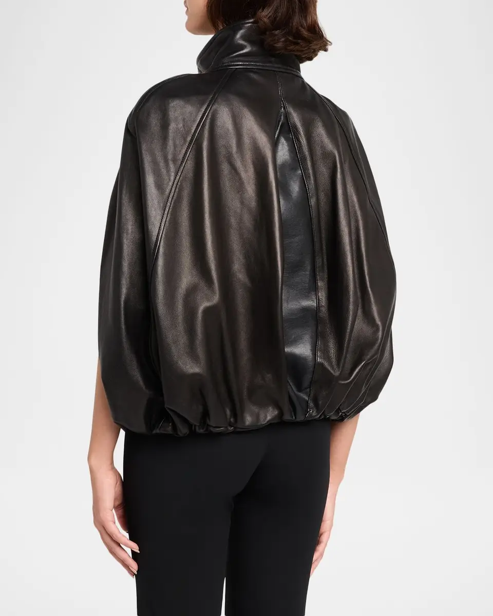 Simkhai Jada Nappa Leather Cape Jacket | Thumbnail 3 Simkhai Jada Nappa Leather Cape Jacket | Thumbnail 3