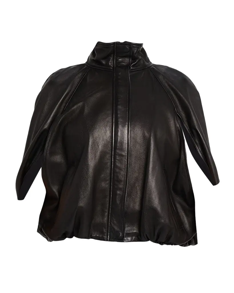 Jada Nappa Leather Cape Jacket Jada Nappa Leather Cape Jacket