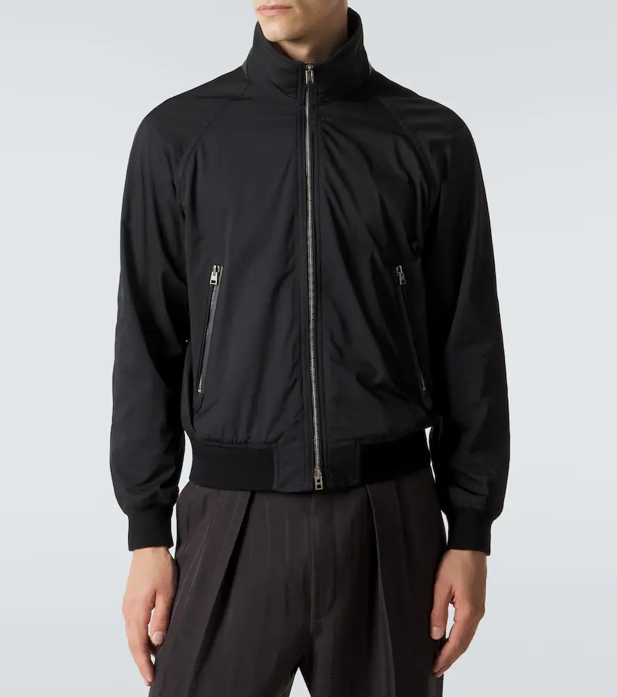 Tom Ford Leather-trimmed jacket | Thumbnail 4 Tom Ford Leather-trimmed jacket | Thumbnail 4