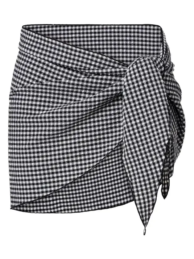 Gingham beach cover-up