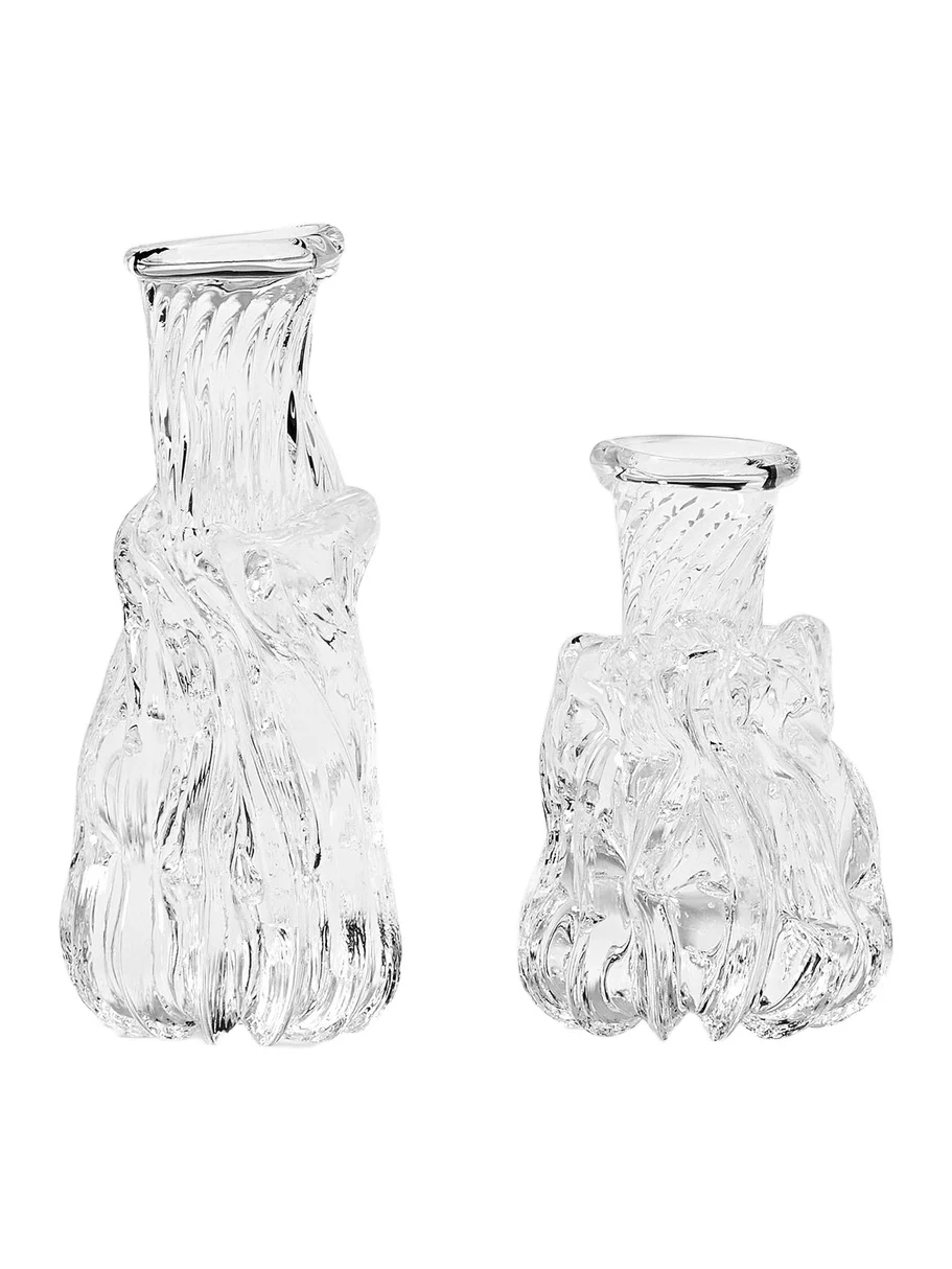Alexander Kirkeby Set of 2 crystal candle holders
