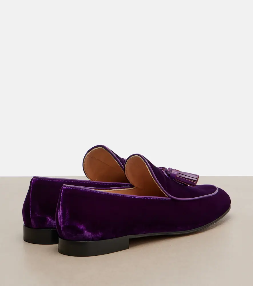 Gianvito Rossi Tasseled velvet loafers | Thumbnail 2