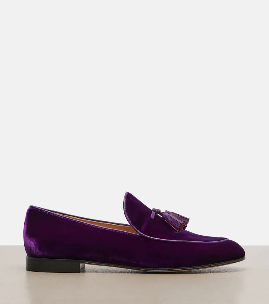 Gianvito Rossi Tasseled velvet loafers | Thumbnail 4