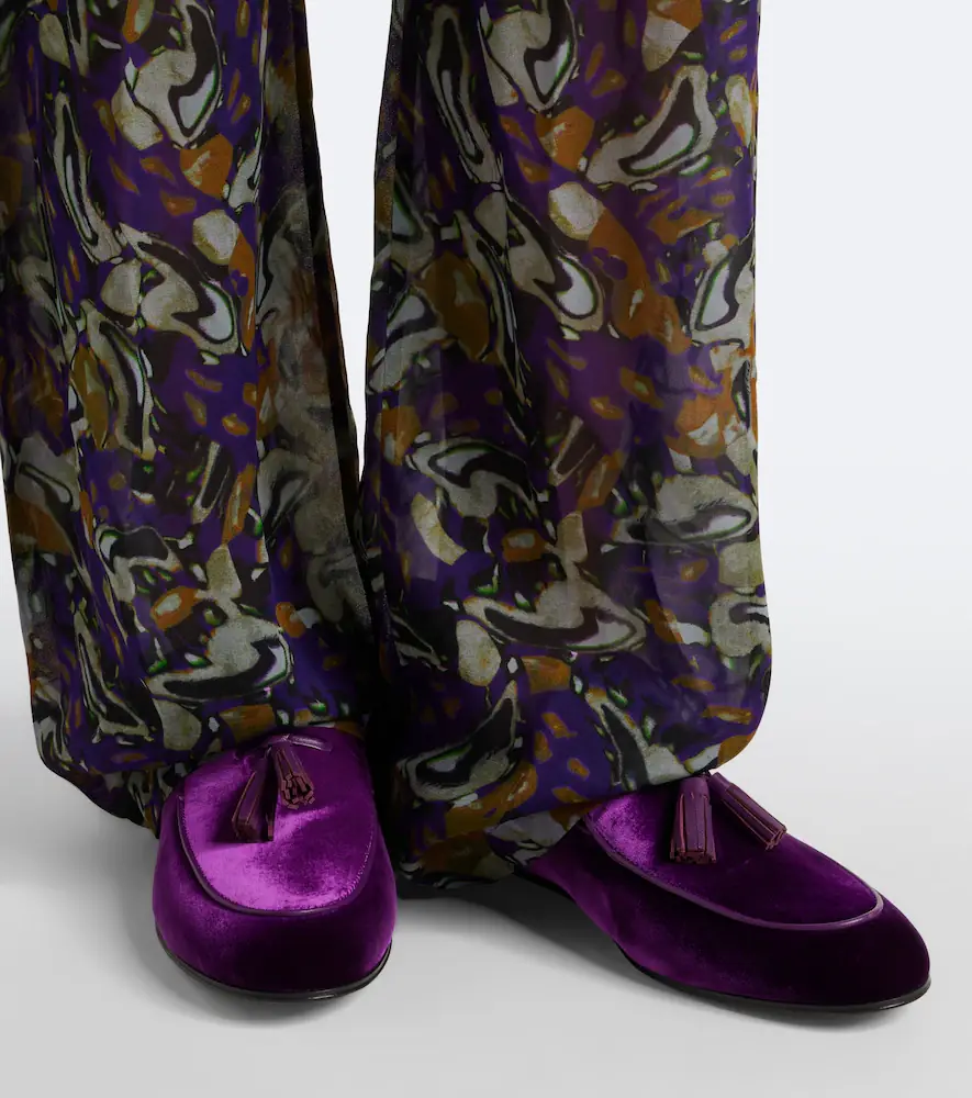 Gianvito Rossi Tasseled velvet loafers | Thumbnail 6