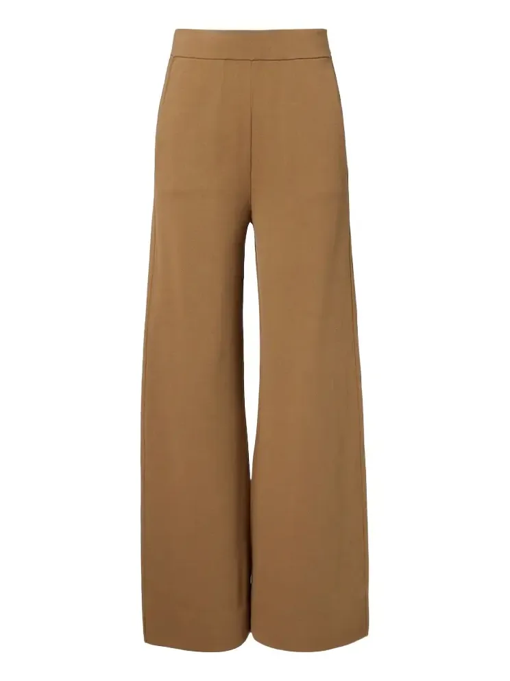 Knitted wide-leg pants