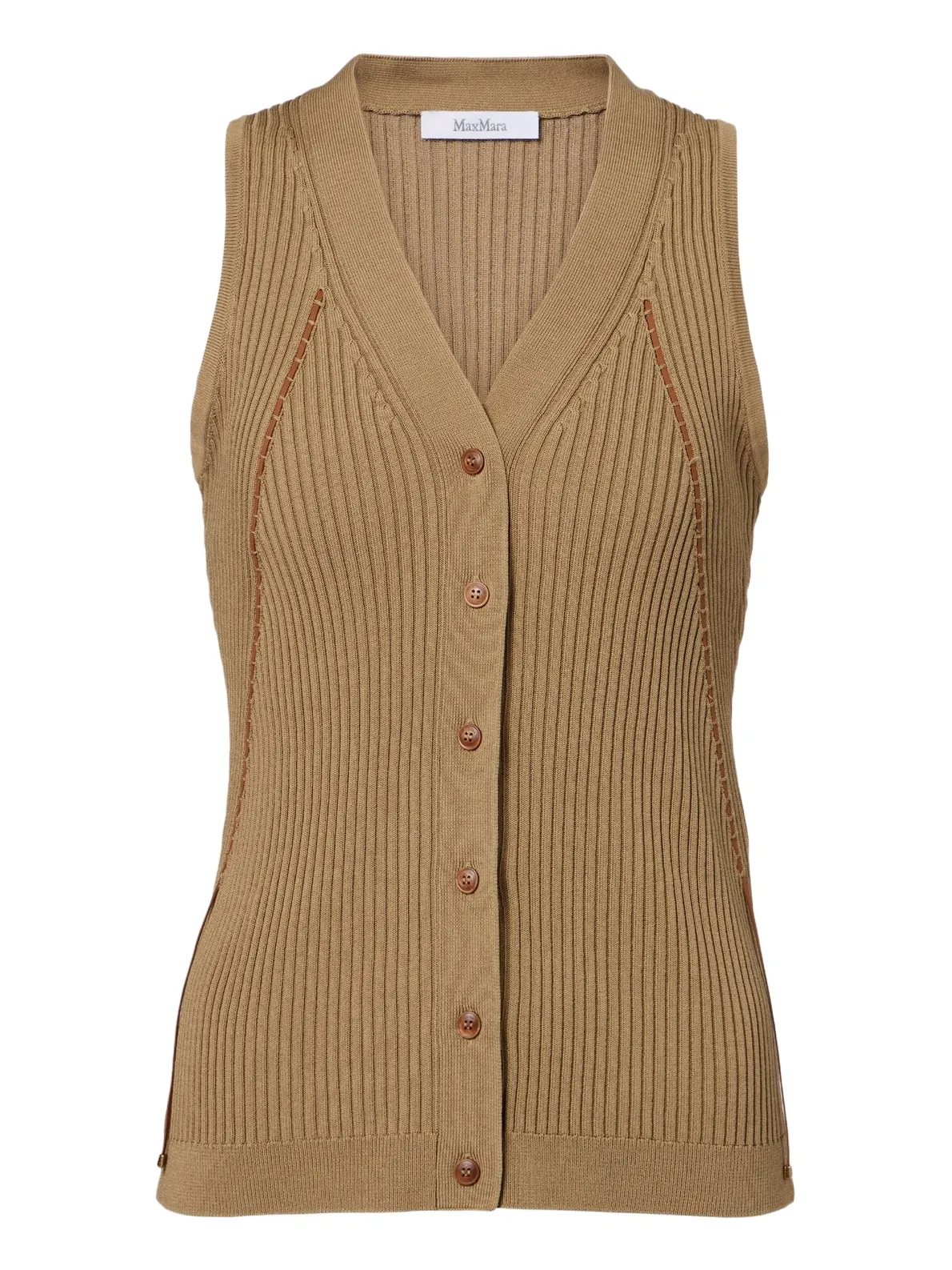 Ribbed knit cotton-blend top Ribbed knit cotton-blend top