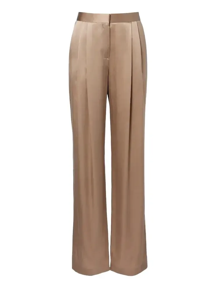 Pleated silk wide-leg pants Pleated silk wide-leg pants