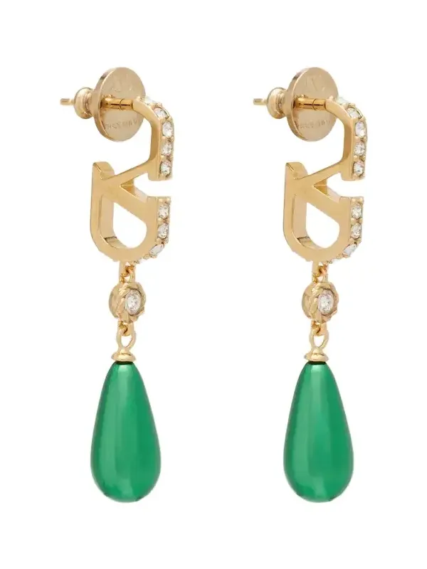 VLogo Swarovski-embellished earrings