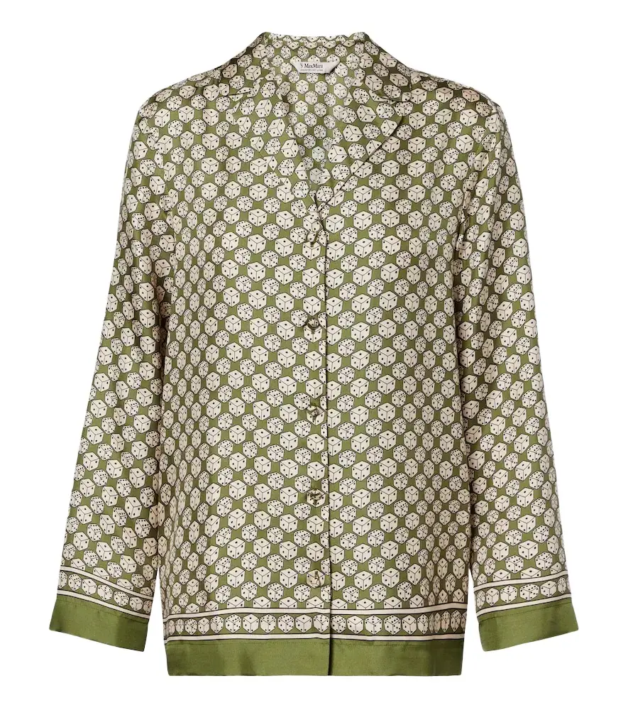 'S Max Mara Printed silk twill shirt | Image 1 'S Max Mara Printed silk twill shirt | Image 1
