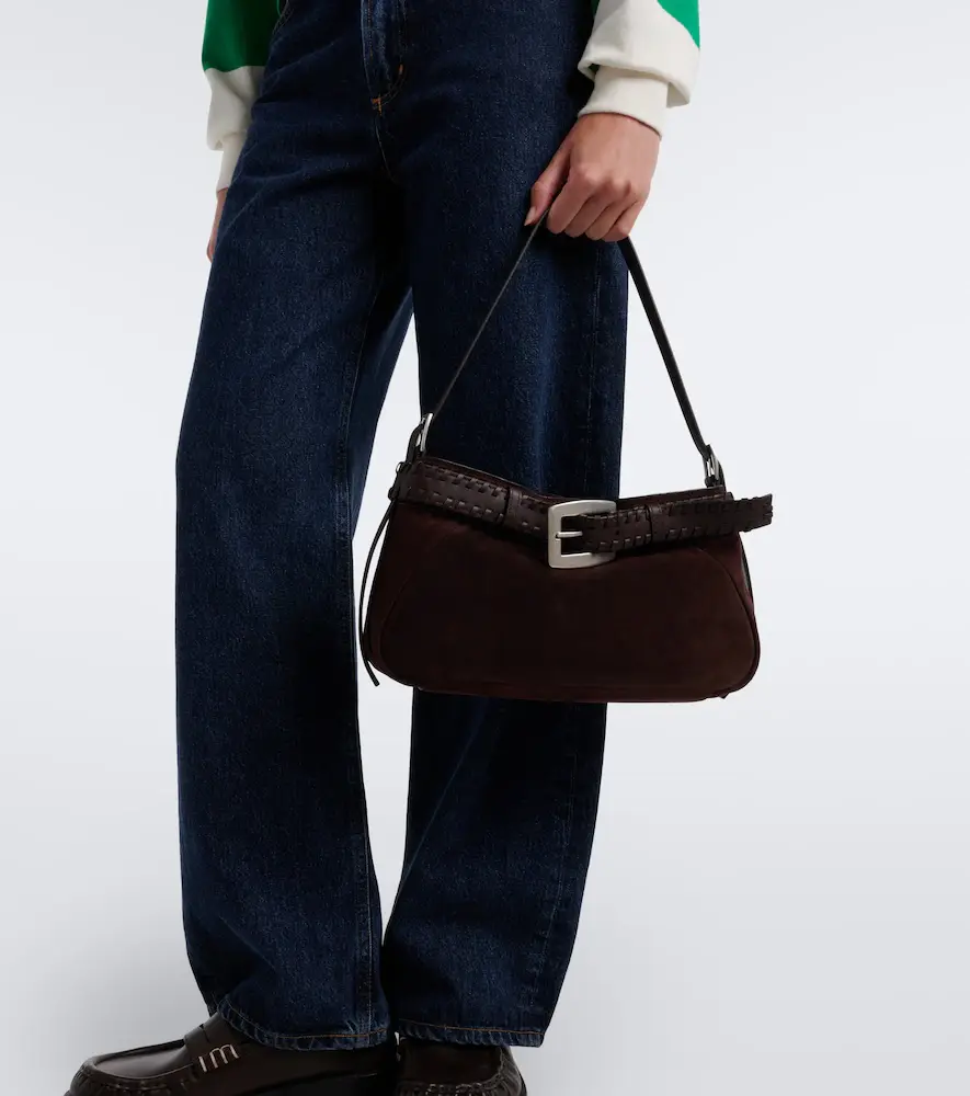 Staud Brooklyn Small suede shoulder bag | Thumbnail 4 Staud Brooklyn Small suede shoulder bag | Thumbnail 4