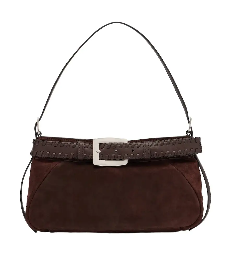 Staud Brooklyn Small suede shoulder bag | Image 1 Staud Brooklyn Small suede shoulder bag | Image 1